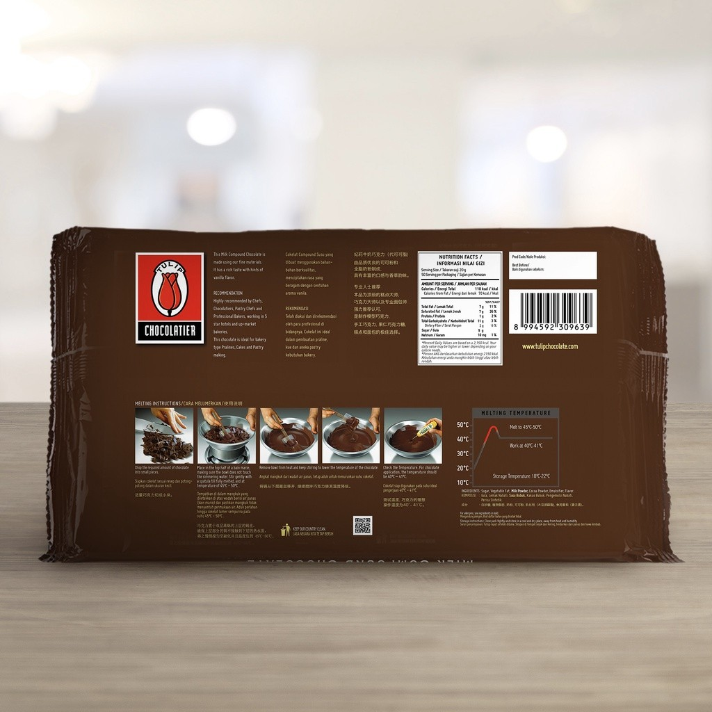 Freyabadi Indotama Tulip Milk Compound Chocolate