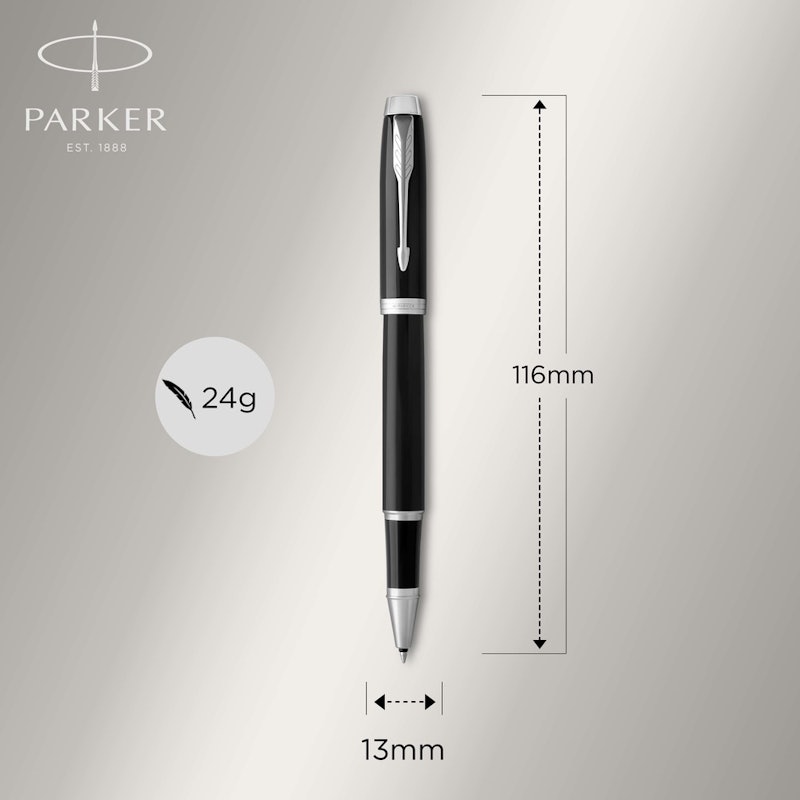 Parker IM Black Chrome Trim Rollerball 3
