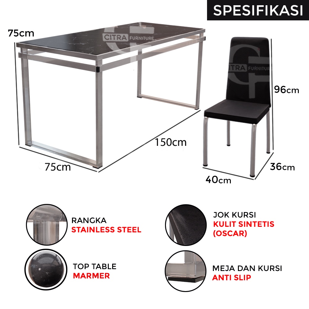 Citra Furniture Dining Table Minimalis Set