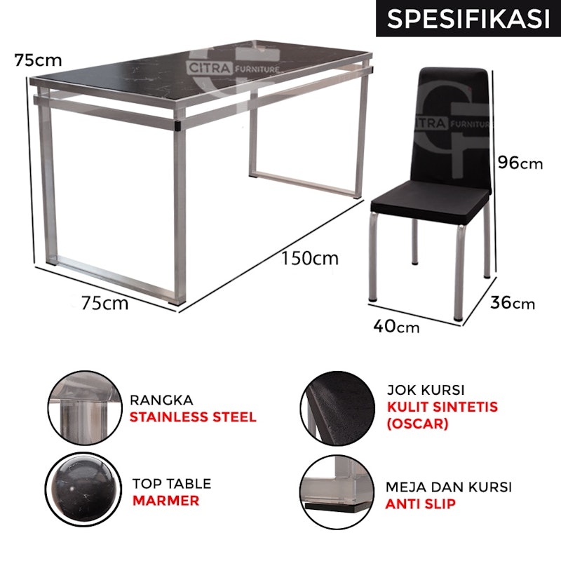 Dining Table Minimalis Set 2