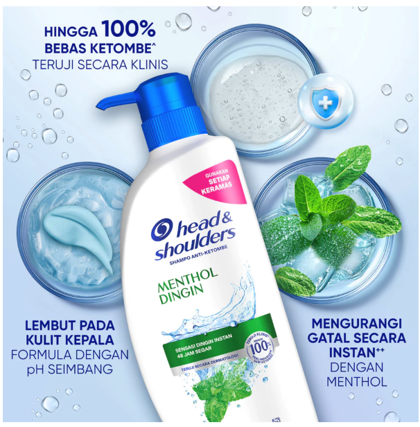 Procter & Gamble Head & Shoulders Shampo Anti Ketombe Menthol Dingin