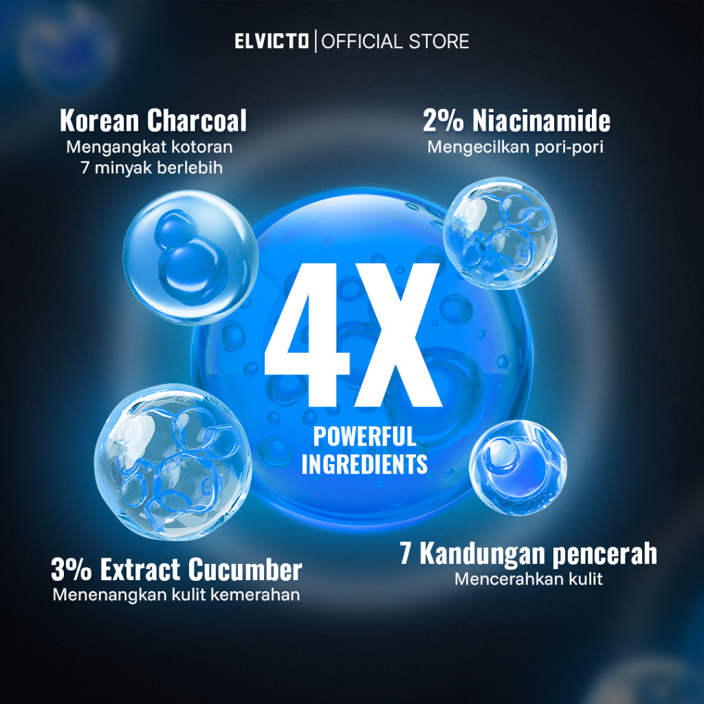 Gizi Indonesia ELVICTO Be Bright Black Mask