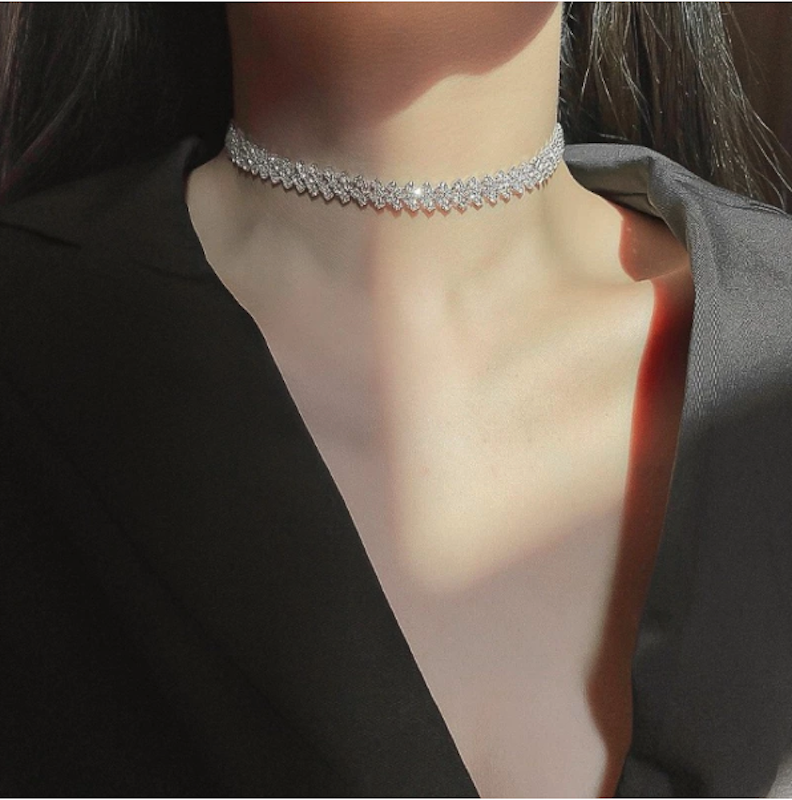 Jess Choker Necklace Silver 2