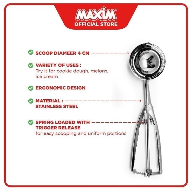Maxim Tools Ice Cream Scoop S