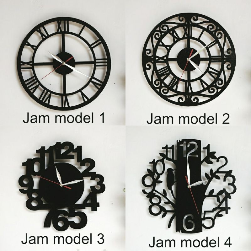 Familiving Jam Dinding Kayu Ukir