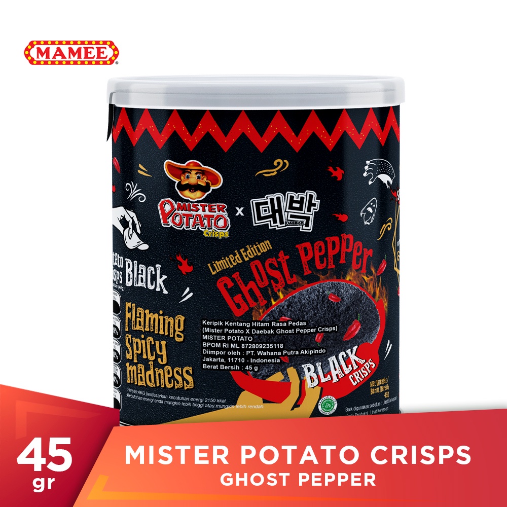 Mamee Mister Potato X Daebak Ghost Pepper Crisps