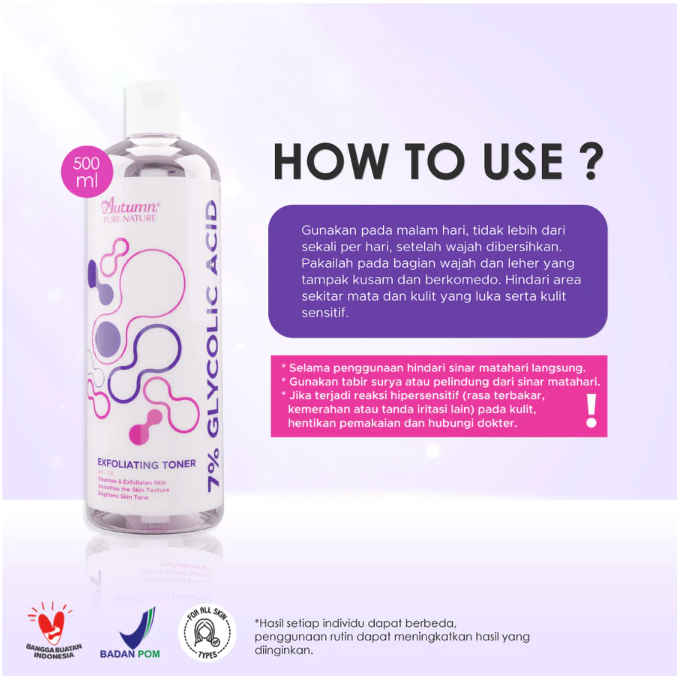 Autumn 7% Glycolic Acid Exfoliating Toner
