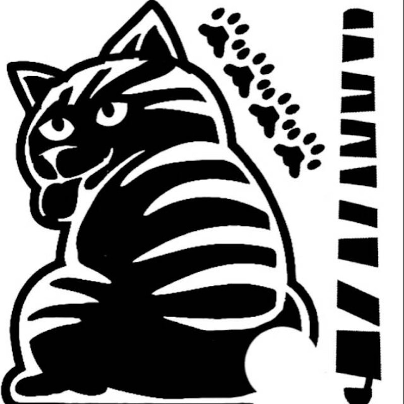 Stiker Wiper Belakang Mobil Gambar Kucing 5