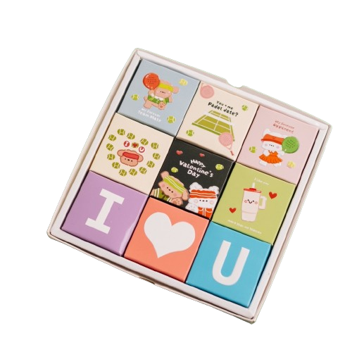 Letter Box Hadiah Coklat Valentine Box 9 pcs 