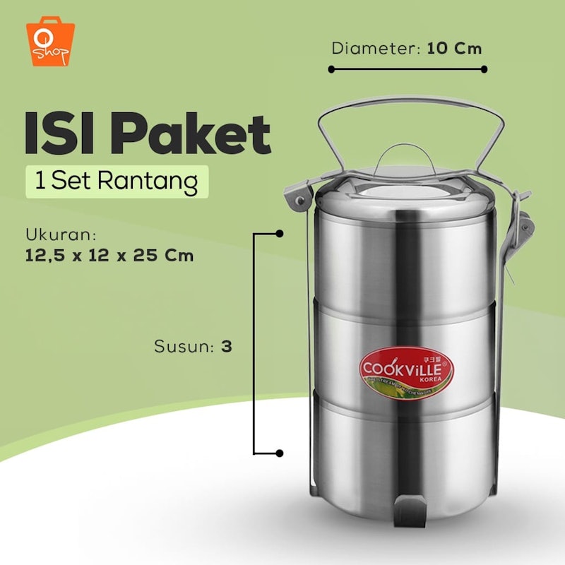 Cookville Rantang 3 Susun 12 cm 5