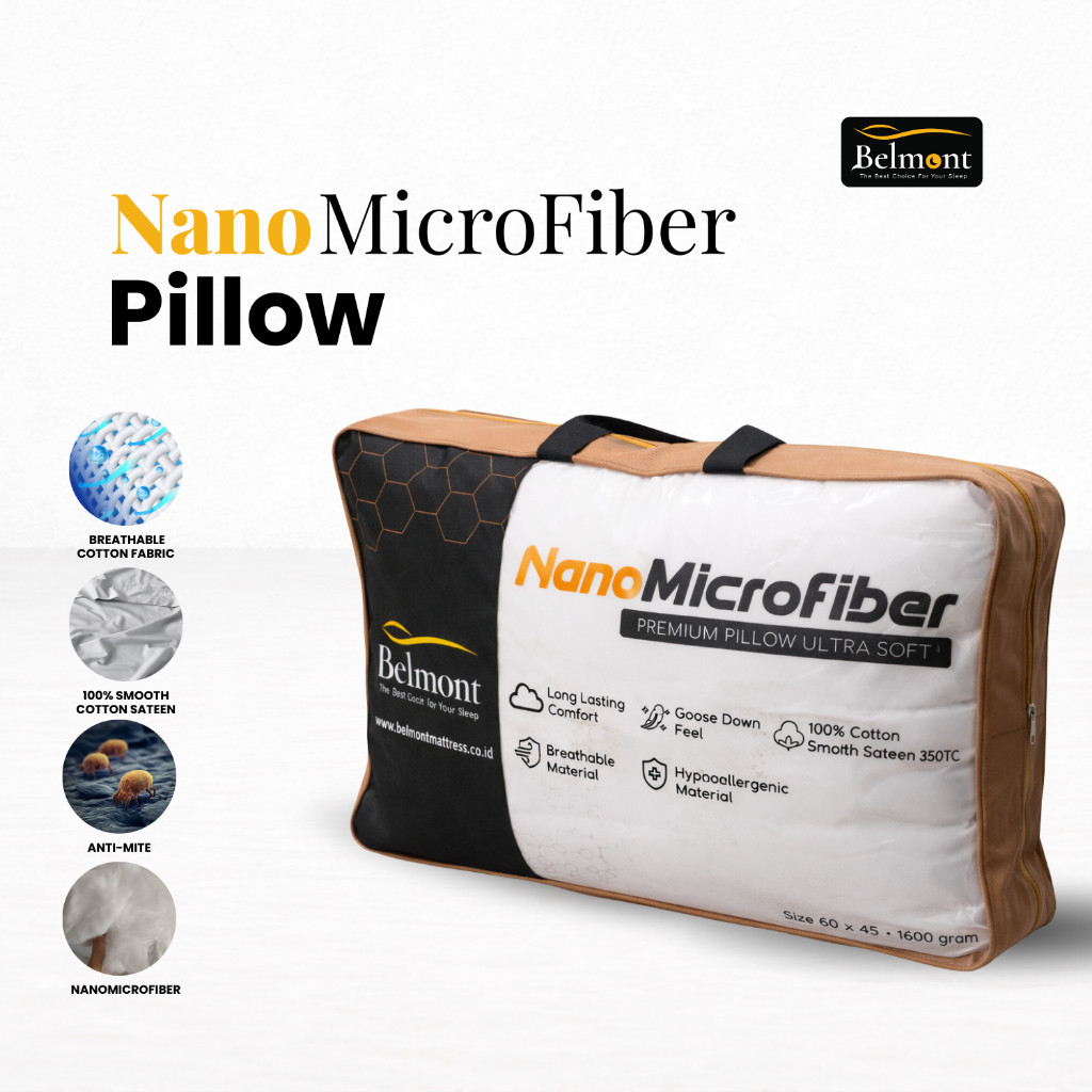 Belmont Mattress Intertama Perkasa Belmont Pillow Nanomicrofiber Ultra Soft Down Feel