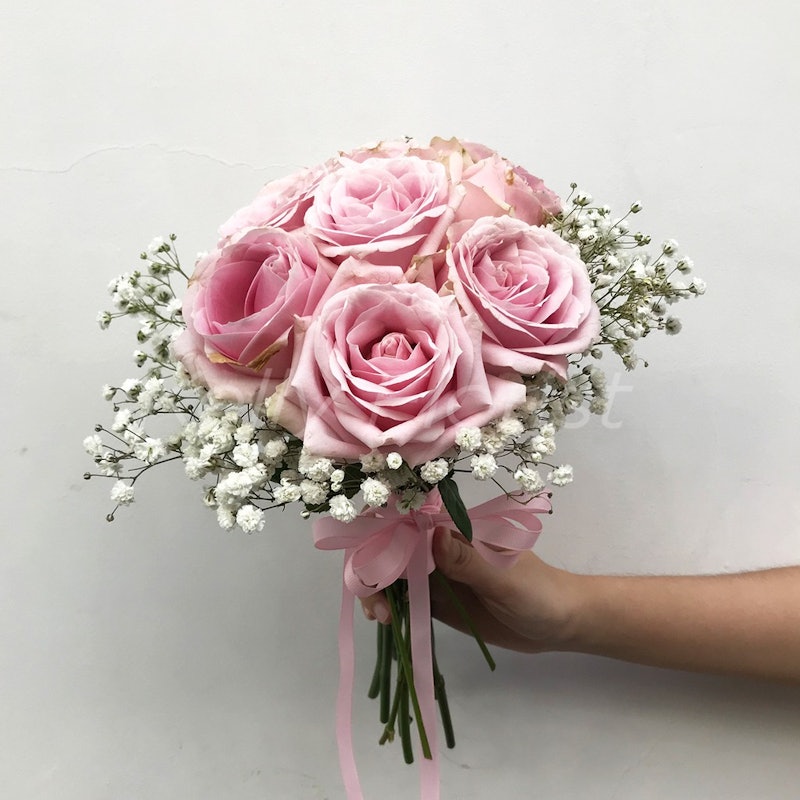 Kelly Florist Hand Bouquet Wedding - Buket Bunga Segar - Roseate Dream 2