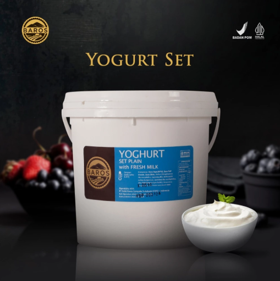 Baros Set Yoghurt Plain with Fresh Milk 2