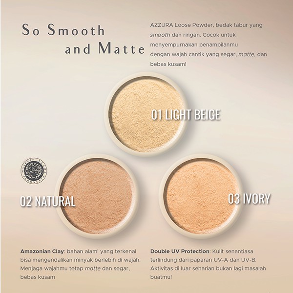 AZZURA Loose Powder 01 Light Beige 4