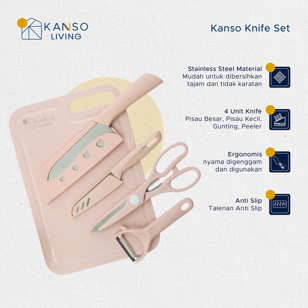 Kanso Living Kanso Living 4 in 1 Knife Set KL-CB12