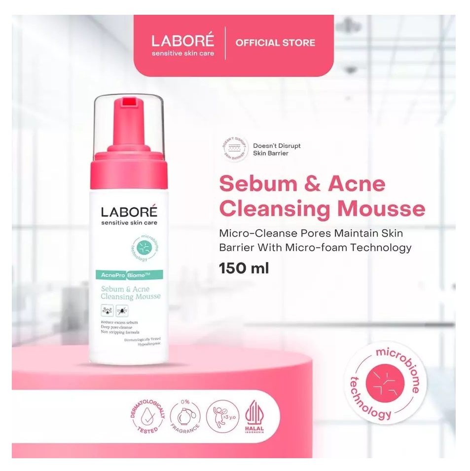 Paragon Technology and Innovation LABORÉ Sensitive Skin Care AcnePro Biome Sebum & Acne Cleansing Mousse
