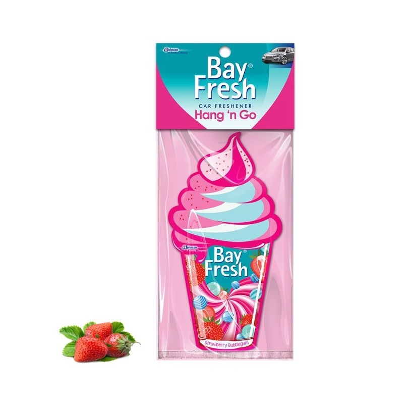 SC Johnson BayFresh Car Freshener Hang 'n Go Strawberry Bubblegum