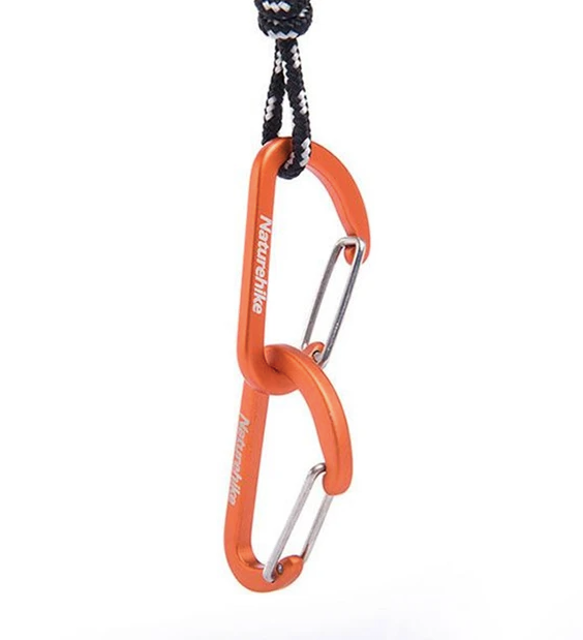 2 pcs D Shape Camping Carabiner 4 cm ｜ NH15A004-H
