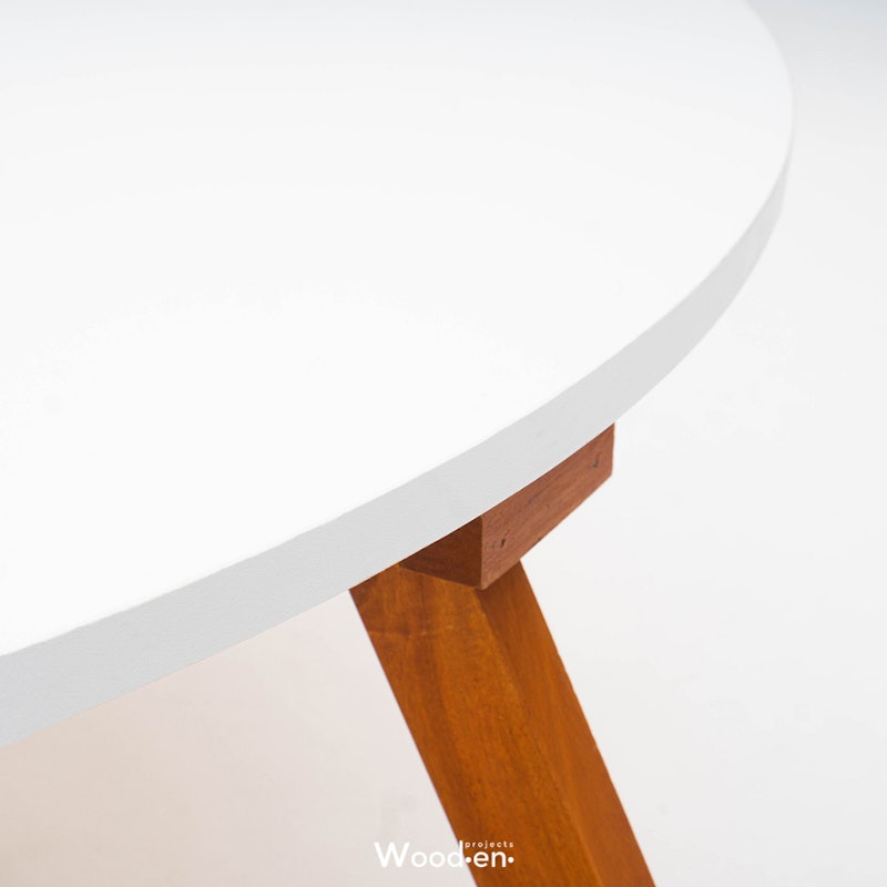 Wooden Projects Meja Lipat Bulat Lesehan 2