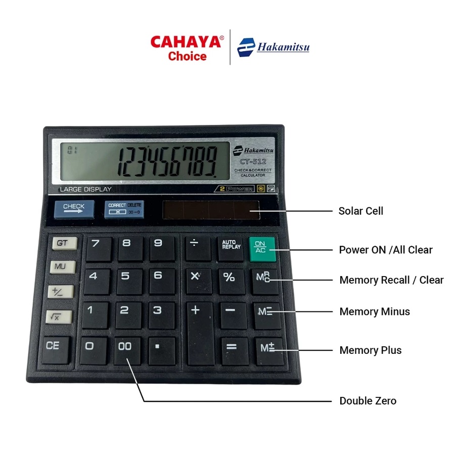  Hakamitsu Check & Correct Calculator CT-512