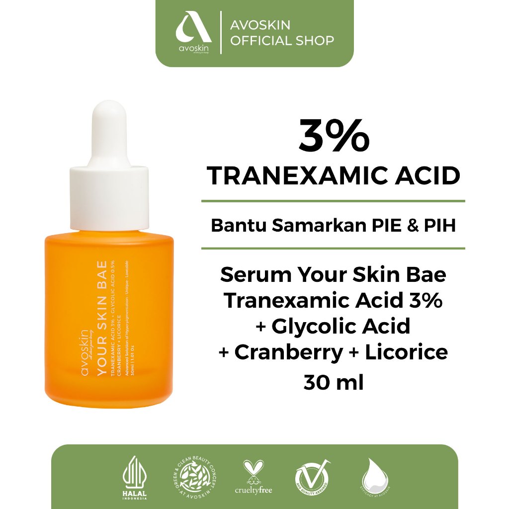 AVO Innovation Technology Avoskin Your Skin Bae Tranexamic Acid 3% + Glycolic Acid + Cranberry + Licorice
