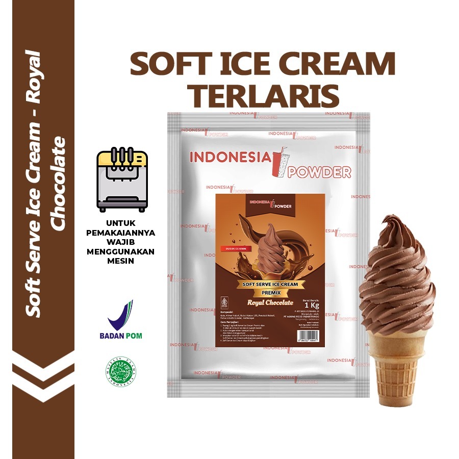 Agung Food Industrindo Omura Soft Serve Ice Cream Premix Royal Chocolate