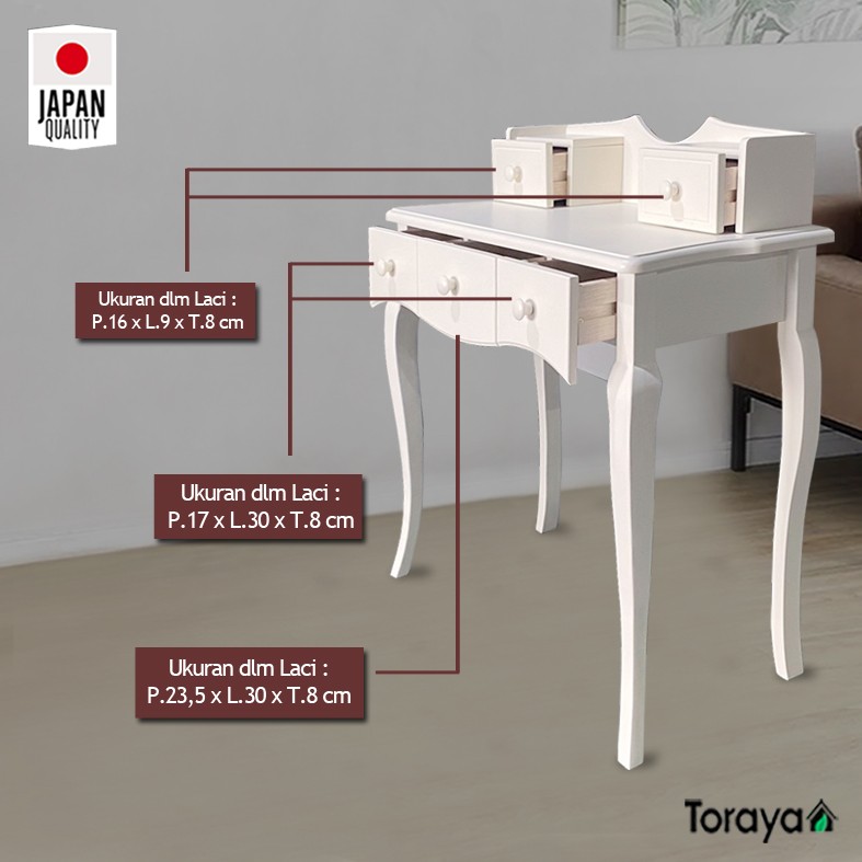 Toraya Cipta Gemilang Toraya Meja Rias Cermin Klasik Minimalis DR-800 OV