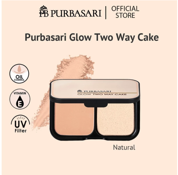 Gloria Origita Cosmetics Purbasari Glow Two Way Cake Natural