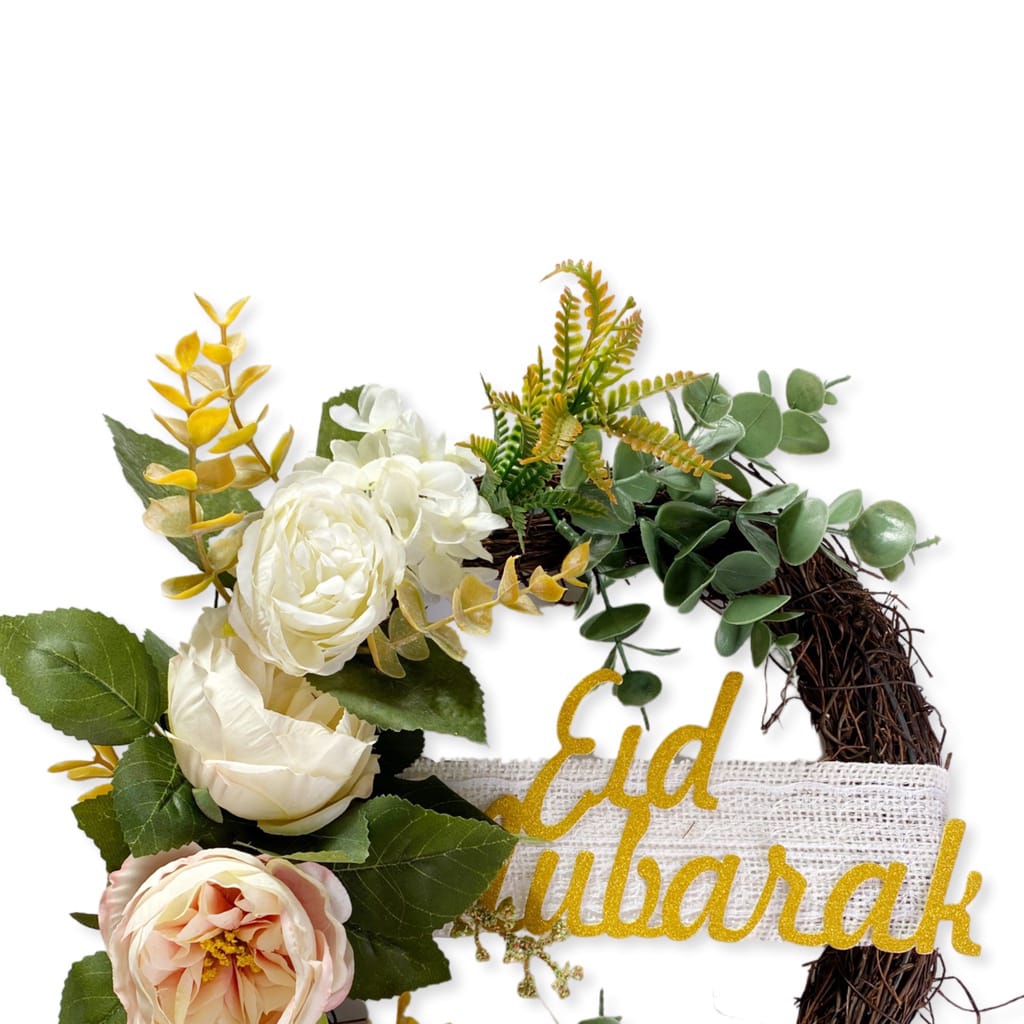 Scoop Wreath Bunga Eid Mubarak Dekorasi Lebaran