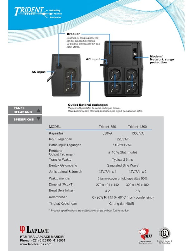 Laplace Trident 850VA 4