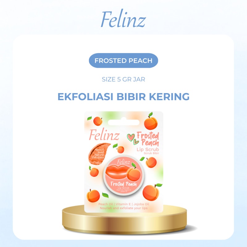 Felinz Lip Scrub Frosted Peach 2
