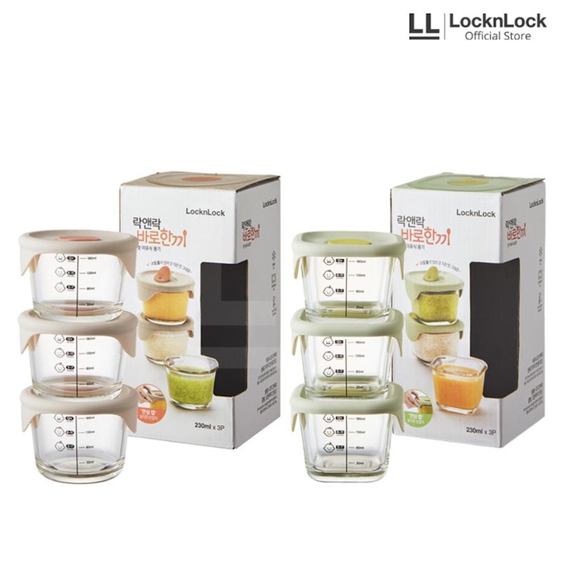 LocknLock Oven Glass Food Container 3Pcs 5