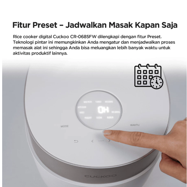 Cuckoo Global Indonesia CUCKOO Digital Rice Cooker 1L  CR-0685FW