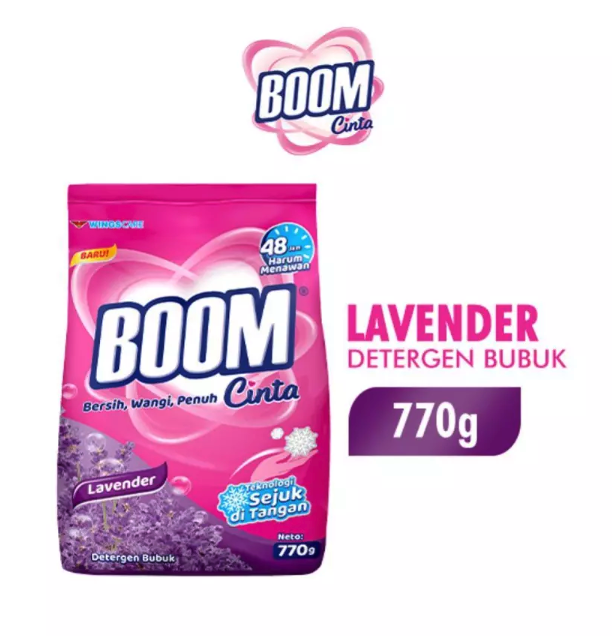 Wings Boom Cinta Lavender Detergen Bubuk 
