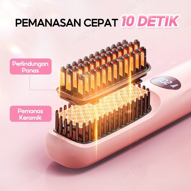 ALLTOU 2In1 Cordless Straight Comb 4
