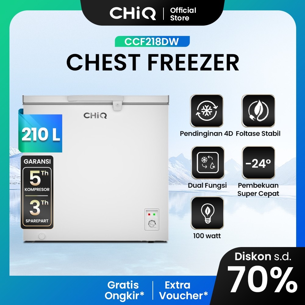 Changhong Electric CHiQ Chest Freezer  CCF218DW