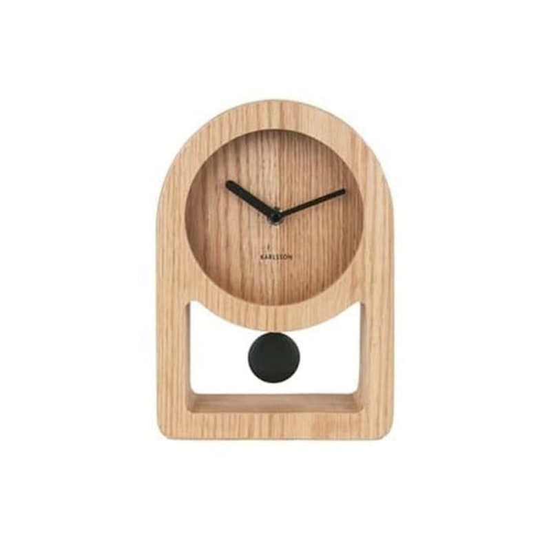 Table Clock Lena Pendulum Wood Veneer 3
