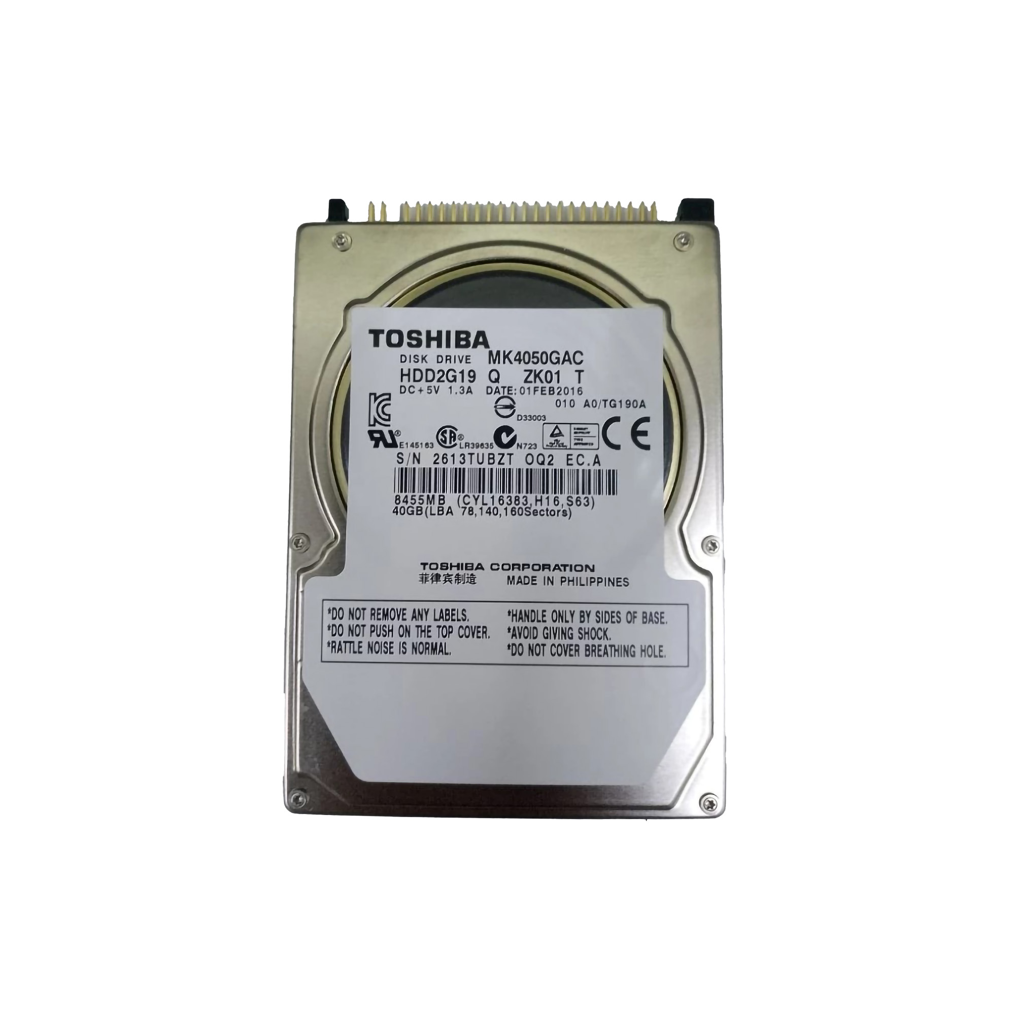 Toshiba Hard Drive Laptop 40 GB ｜ MK4050GAC