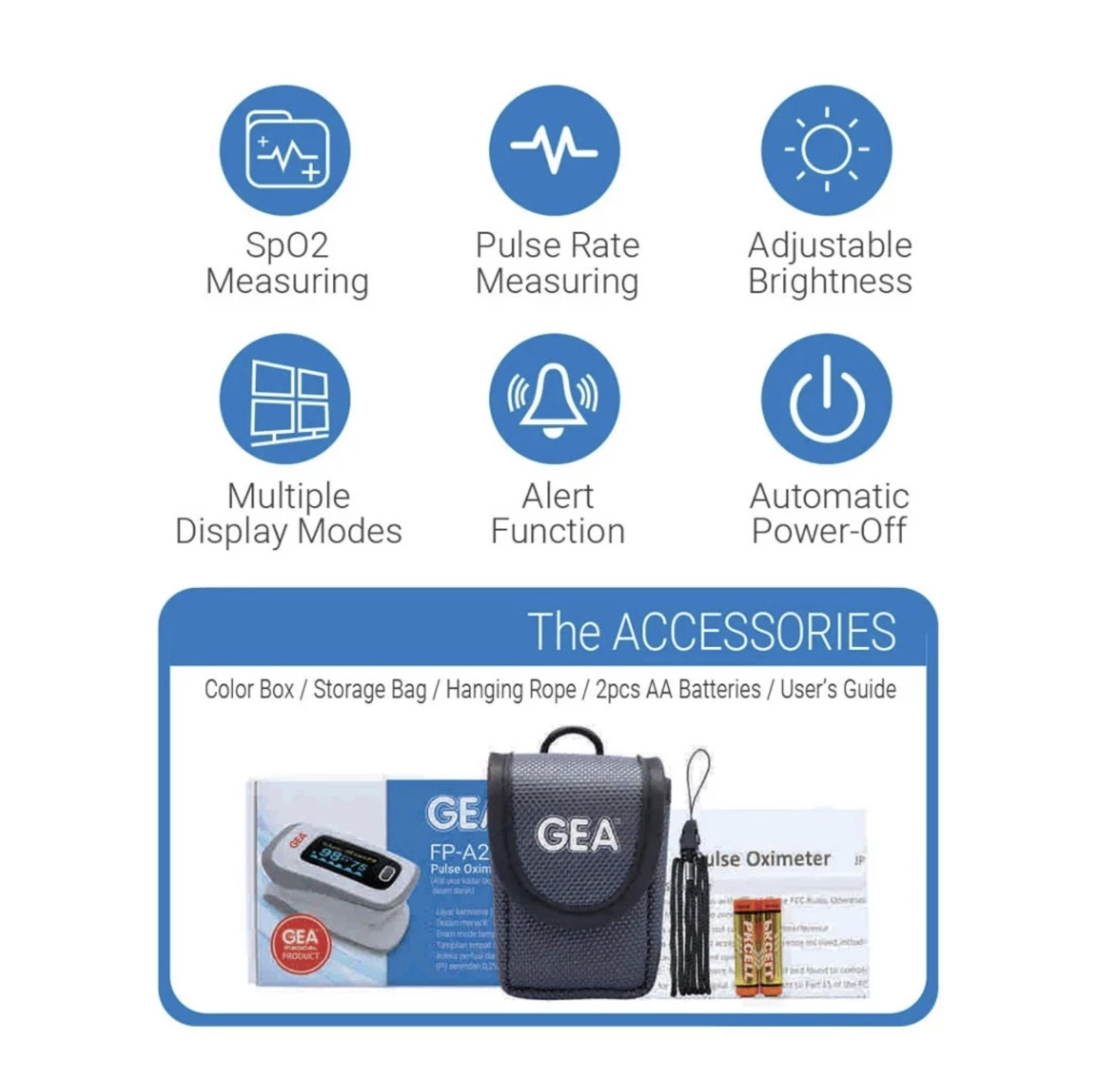Mega Pratama Medicalindo GEA Pulse Oximeter  FP-A200 
