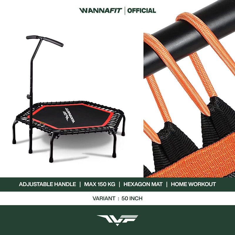 Wannafit Trampoline 50 inch Portable with Handle 4