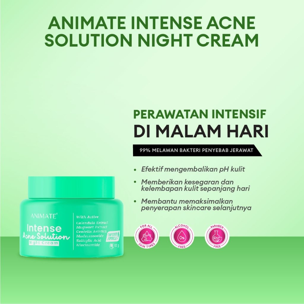 Pesona Estetika Internasional Animate Intense Acne Solution Night Cream