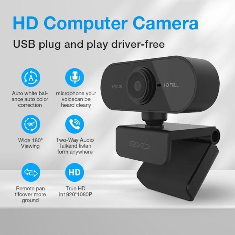 EYD Webcam Laptop USB Camera PC Full HD 3