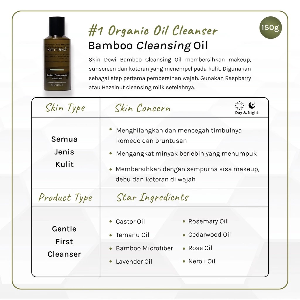 Saridewi Natural Kosmetik Skin Dewi Bamboo Cleansing Oil 