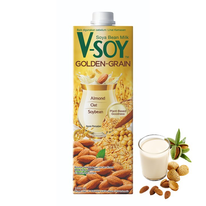 Sukanda Djaya V-SOY Soya Bean Milk Golden Grain