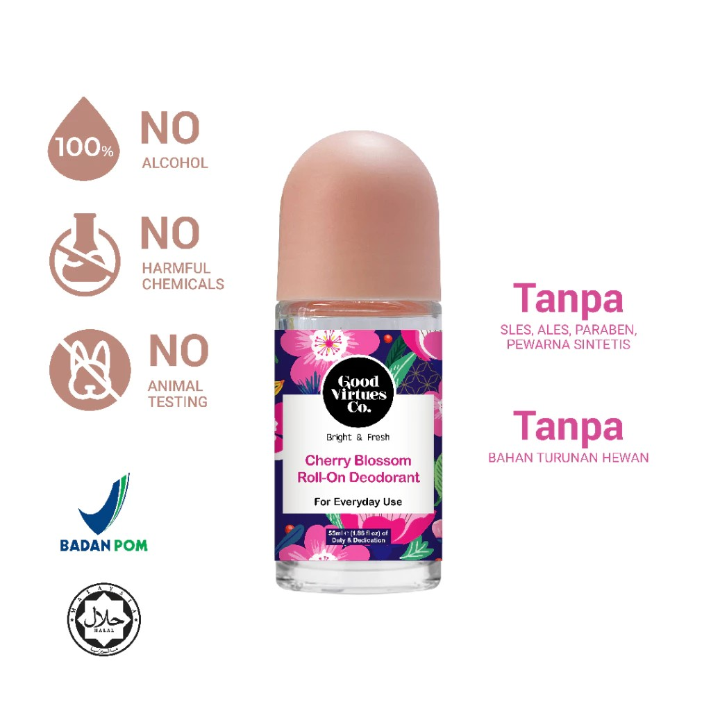 Good Virtues Co. Good Virtues Co. Cherry Blossom Roll On Deodorant 