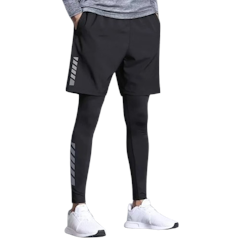 Kamb Men's Long Sport Leggings + Shorts