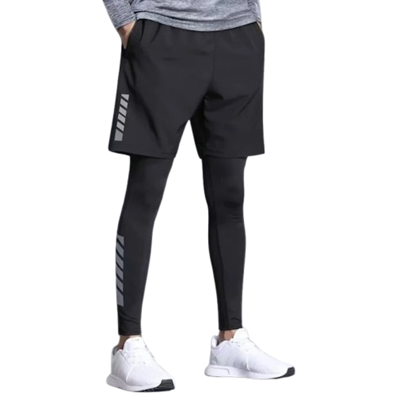 Kamb Men's Long Sport Leggings + Shorts 1
