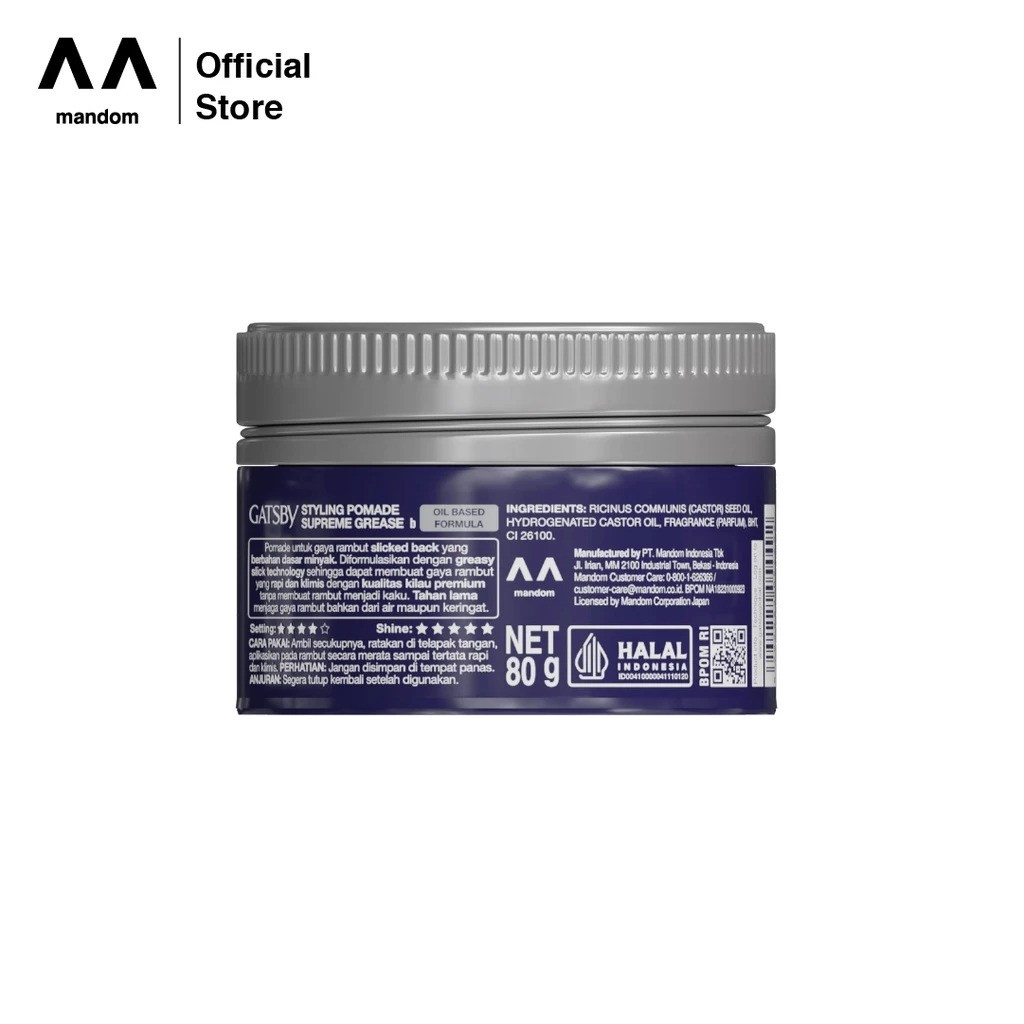 Mandom Indonesia Gatsby Styling Pomade Supreme Grease