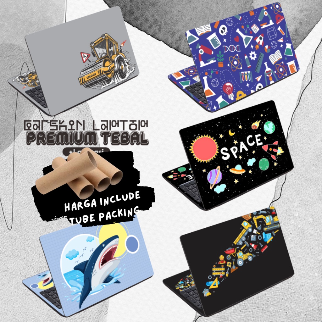 Stiker Laptop Garskin Laptop Stiker Anti Gores Kids Outer Space Science Games