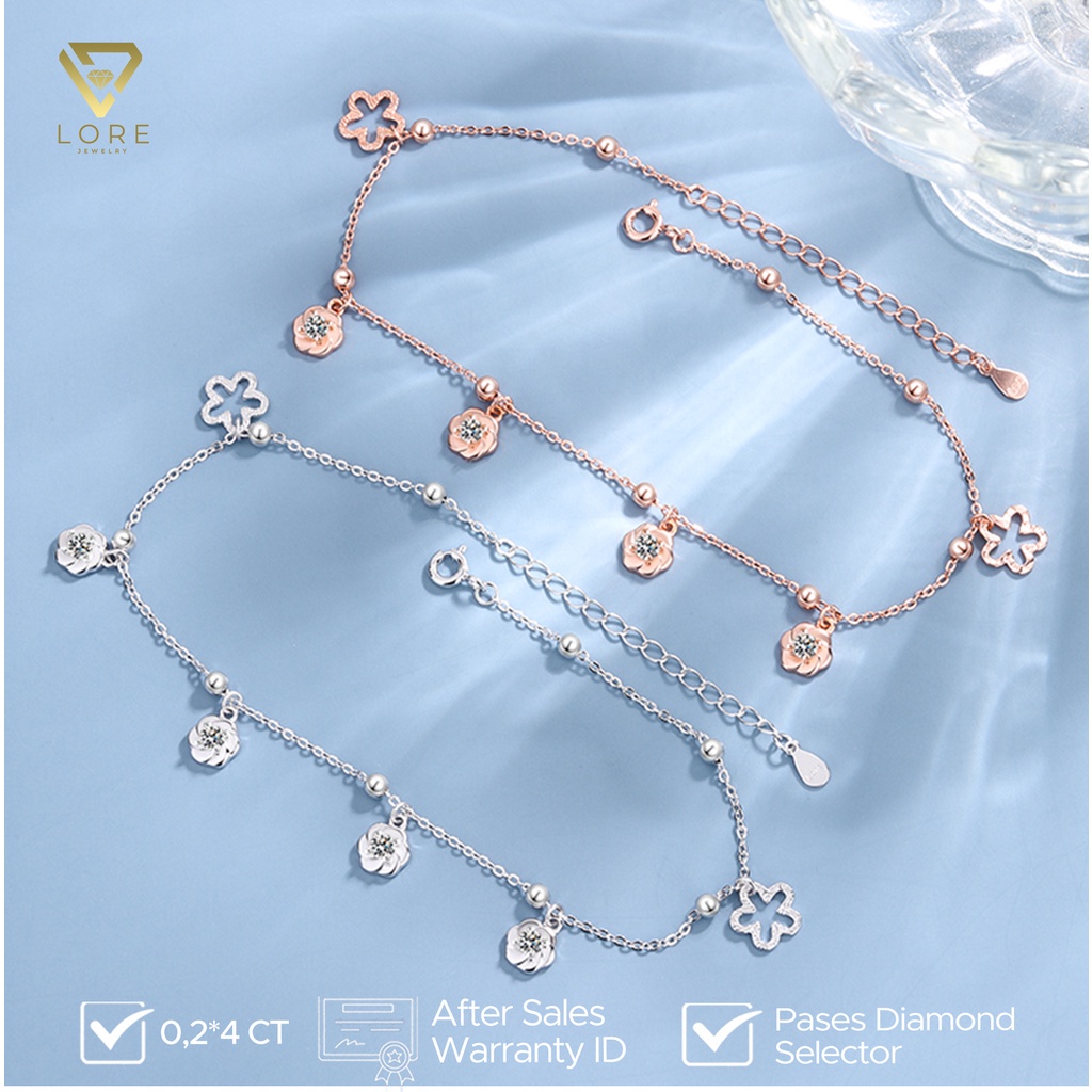 Lore Jewellery Snowflakes Anklet, Flower Anklet, Rabbit Anklet